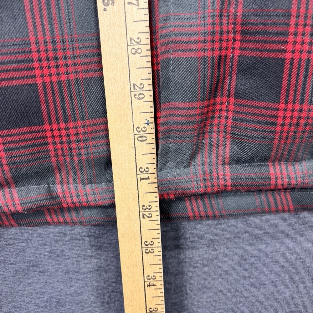 Dixxon Flannel Co Jacket Mens L The Forge Quilt Lined Snap Zip Shacket Red Gray - Picture 7 of 16